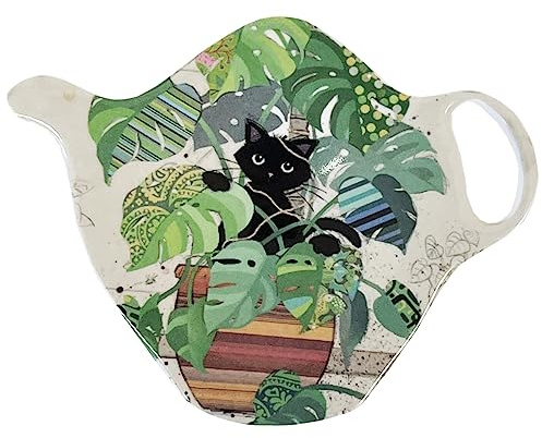 KIUB Tea Bag Coaster - Cat Shape - Green - Melamine