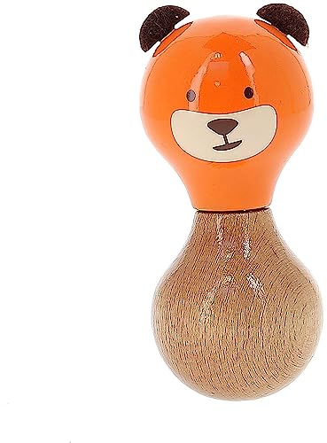 Vilac - Hochet Marcel l'ours - Jouet d'Eveil et de Décoration en Bois Massif - 6 Personnages à Collectionner - Design Unique - pour Enfants à Partir de 1 an