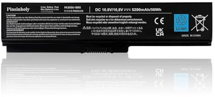 Pinsinholy PA3817U-1BRS Ersatz Laptop Akku für Toshiba Satellite A660 C600 C650 C655 C660 C660D C665 C670 L700 L750 L750D L650 L670 P750 PA3819U-1BRS PA5184U-1BRS