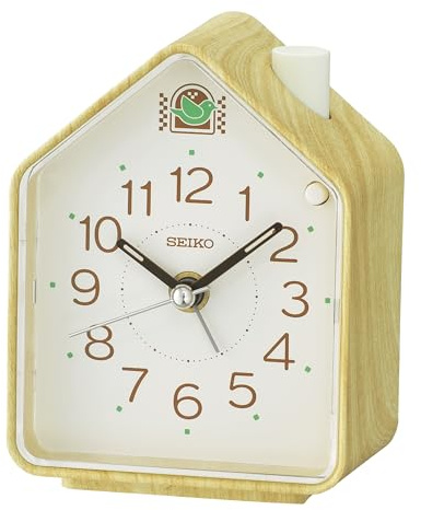 Seiko Clocks Kunststoff mit Holzmuster QHP011A