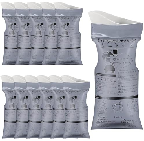 ZOCONE 12 Einweg-Urinbeutel, 700 ml, Pipi, stehend, für Damen und Herren, super saugfähig, Urinbeutel, Kinder, tragbar, für Camping, Reisen, Stau, Erbrechen