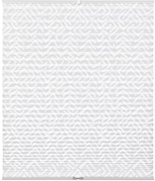 GARDINIA Plissee Concept zum Klemmen, Blickdichtes Faltrollo, Lichtdurchlässig, Alle Montage-Teile inklusive, Höhenverstellbar, Lissy, Weiß, 80 x 210 cm (BxH)