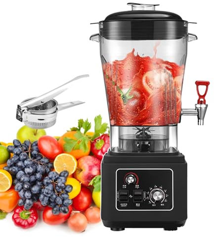 forplubossmmp Mixeurs 11l/15l/19l, Robots Culinaires pour Smoothies avec Couvercle Insonorisé, Machines À Lait De Soja À Vitesses Réglables, Mixeur pour Smoothies pour Commercial Et Domestique,19L