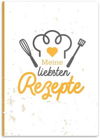 itenga Sichtbuchmappe für Rezepte - Rezeptmappe Rezeptordner mit Motiv A4 Kunststoff 20 Hüllen / 40 Seiten (Motiv Kochmütze)