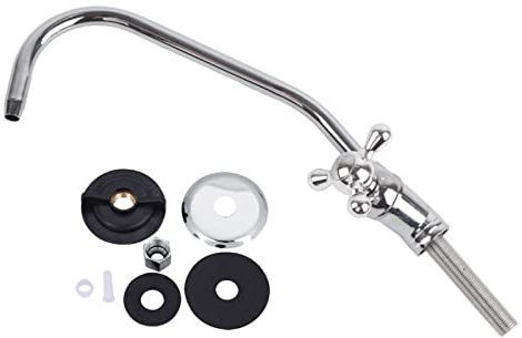 28cm Wasserhahn Küche, 1/4'' Schwanenhals Armatur Küche Zinklegierung Chrom Umkehrosmose 360° Drehbar Filter Küchenamatur für Küche Spüle Wasserfilter Systeme