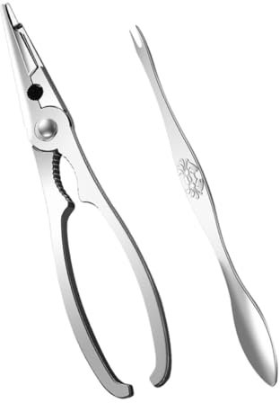 Sosoport Herramienta para Quitar Cangrejos Alicates para Cangrejos Inoxidable Aguja para para Pelar y Abrir Casa