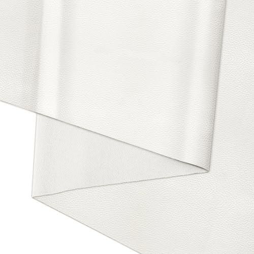 KELUBATU Kunstleder Meterware Gekörnt PU Lederimitat Weiß 50x140cm | wasserdicht & kratzfest, einfach zuzuschneiden, perfekt für moderne Sofabezüge, Büromöbel und Innenausstattung