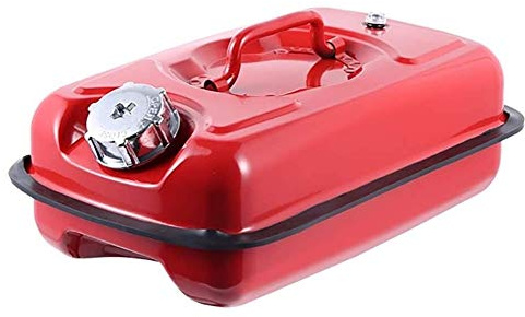 Contenedor de combustible de metal de 20 L – Contenedor de gasolina portátil de respaldo para motocicleta, SUV, ATV, Dirt Bike, coche, barco