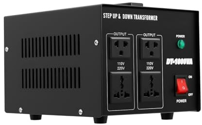 MEHOOSPVN DT-1000VA - Transformador toroidal (110 V a 220 V, convertidor step up down, 50-60 Hz)