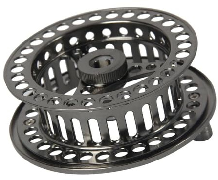 Fliegenfischenrolle,Fliegenrolle Fliegenfischerei Rollen Angelzubehör CNC Bearbeitete große Arbor-Fly-Reel-Ersatzspule optional für Stream Angelrute(56WTSpool)