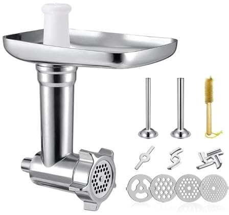 Metal Grinder Attachments Compatible For KitchenAid Stand Mixers Grinder Sausage Stuffer Attachment