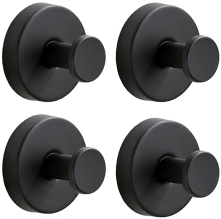 bergxperten ARTENA HOOKS Crochets muraux à ventouses，4 éléments,Capacité de charge de 5 kg， Réutilisables & Multifonctionnels, Sans Perçage, Porte-Serviettes pour Cuisine et Salle de Bain