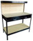SwitZer New Black Steel Garage Tool Box Toolbox Work Bench Workbench Storage With Drawers Pegboard and 20 Pegs Shelf DIY Workshop Station