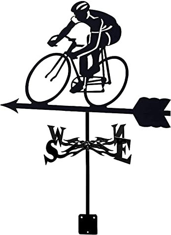 JESSAH Wetterfahne Hirsch Wetterfahne Metall Tier Wetterfahne Edelstahl Windfahne Messwerkzeug Erdspieß für Dächer Windrichtungsanzeige