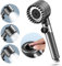 Duschkopf Wassersparend Duschbrause 3 Strahlarten mit Wasserstoppknopf und Massage Dusche Hochdruck Sparduschkopf mit Filter Universal Handbrause