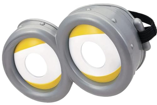4sold Goggles Brille Brille Gläser Augen Tolles Kostüm das du brauchst Lustige Cartoon-Figur mit Brillenaugen Für Halloween und Karnevalskostümpartys Gelbe Figur (Grau-Gelb)