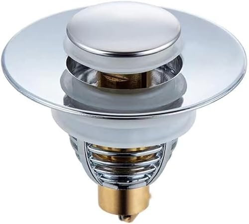 Coperchio lavabo in acciaio inossidabile, scarico universale resistente agli odori pop-up con guarnizione in silicone e tappo doccia con filtro anti-intasamento