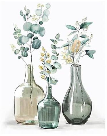 KiKiHong 5D Diamond Painting,Diamond Painting Erwachsene Blumen Anlage | Diamant Painting Bilder DIY Diamond Painting Set für Home Wall Décor (30 x 40 cm)