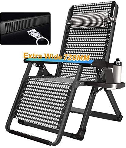 Übergroße Terrassen-Liegestühle, Loungesessel, zusammenklappbar, mit Liegefunktion, strapazierfähig, geeignet für den Außenbereich, Garten, Strand, Rasen, Camping, tragbarer Stuhl, Tragkraf