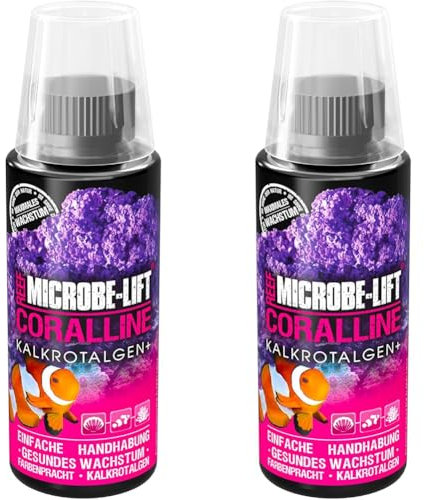 MICROBE-LIFT Coralline – accelera la crescita delle alghe rosse calcaree, altamente concentrato e resa elevata, (Confezione da 2)