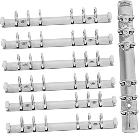 PLAFOPE 7pcs Binder Spine Inserts Loose Leaf Notebook Planner Binding Accessories for DIY Notebook Accessories and Binder Mechanism Replacement