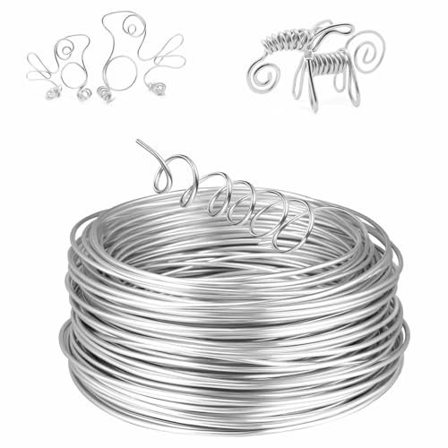 TECHZOCO Alambre de Hierro Galvanizado, Alambra Floral, Alambre de Manualidades, Rollo Alambre de Acero plastificado, Alambre Atar Flexible, Alambre Bricolaje, Diámetro 1.8 mm, Longitud 25 Metros