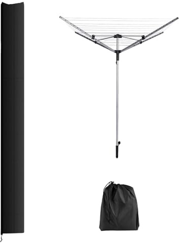 Housse Sechoir Parapluie Exterieur, Housse Seche Linge Parapluie pour Brabantia, 420D Oxford Housses de Protection Imperméable avec Fermeture Eclair pour Leifheit sèche-Linge Rotatif(168x16x16cm)