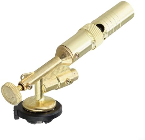 Antorcha de cocina portátil para barbacoa, herramienta de cocina al aire libre con control de llama, antorcha de alto butano para trabajos de metal, soplete de cobre para soldadura