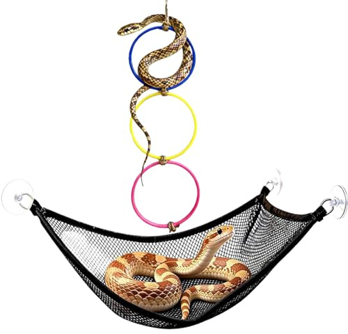 Toys Snakes Climbing Accessories – lightweight premium Hammock Corn Snake Rings, high-performance, Terrarium Tank Cage, Home Reptile Bearded Dragon Geckos | Terrarium Tan compact