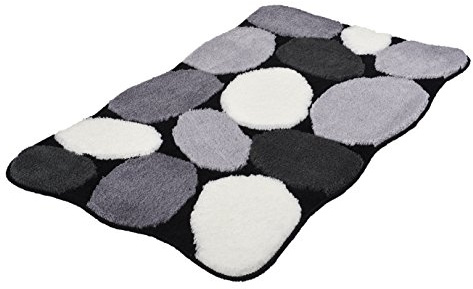 Kleine Wolke Badteppich Stone, 70 x 120 cm, schwarz