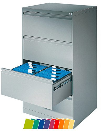 C und P Hängeregistraturschrank mit 4 Schubladen Hängeregister 135x78x59 cm Zweibahnig