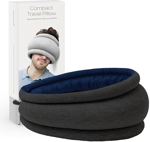 Ostrichpillow Light - Reisekissen & Power-Nap-Kissen - Premium-Komfort & Leichtigkeit, Anpassbar an Ihren Kopf, Klein & Vielseitig, Wende-Design, Leicht zu reinigen