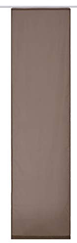 Elbersdrucke transparenter Schiebevorhang Feel Good Uni 06 braun 245 x 60 cm Flächenvorhang für Wohnzimmer Schlafzimmer Flur 197209