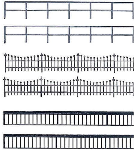 Auhagen 42558.0 - Eisenzaun und geländer, Gesamtlänge 2240 mm, bunt