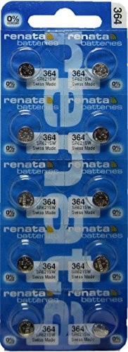 Renata #364 Silberoxid-Batterien, 10 Stück