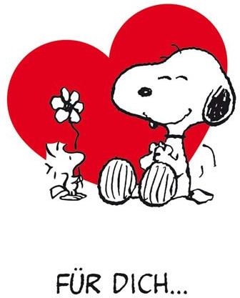 modern times 10er Set Postkarte SNOOPY/PEANUTS - Motiv: FÜR DICH, Anlass: Cartoon/Satire Liebe/Romantik, Künstler/Verlag: CLOSE UP © UNITED FEATURE SYNDICATE, INC, Größe: A6
