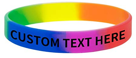 GOGO 100 Stück Personalisierte Silikonarmbänder Gummi Armbänder Partyzubehör