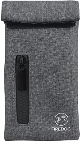 Firedog Geruchsdichte Taschen, geruchsdichte Stofftasche für Hunde, getestet, 7,6 x 15,2 cm, kleine Aufbewahrungstasche für Reisen, Grau