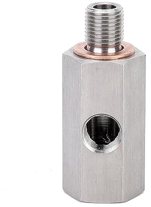 Suuonee Turbo-Druckadapter, Turbo-Adapter-Öldrucksensor-T-Stück 1/8 Zoll NPT-Buchse M10X1-Buchse Buchse