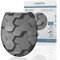 SCHÜTTE WC-Sitz HEXAGONS mit Absenkautomatik und Schnellverschluss aus Duroplast, Toilettendeckel mit 175kg Belastbarkeit, Toilettensitz mit Brille, Klodeckel für WC, Klobrille mit Motiv