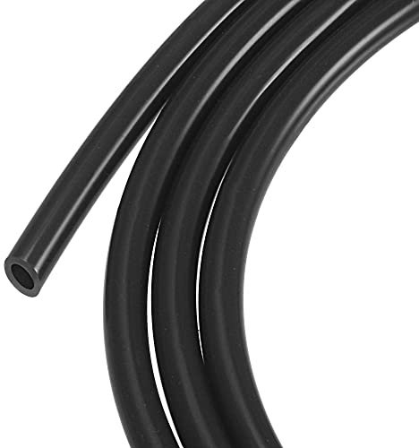 sourcing map Silicone Tubing Hose 3mm ID 5mm OD 8ft Black High Temperature for Water Hose Air Tube