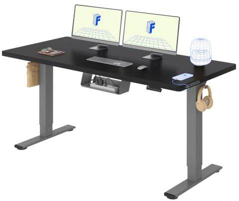 FLEXISPOT Höhenverstellbarer Schreibtisch elektrisch, Doppelmotor 160x80 cm | 25 mm einteilige Tischplatte, Kabelmanagement&Memory-Funktion, ergonomischer Büro-&Computertisch, elektrisch höhenverstellbar