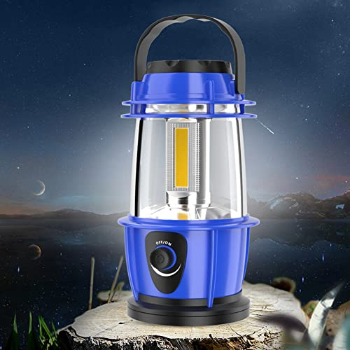 PKKP LED Campinglampe Batteriebetrieben, Tragbares Camping Lantern Akku mit 300 Lumen Notbeleuchtung, Stufenloses Dimmen, Wasserdichte Zeltlicht for Emergencies, Camping, Outdoors, Hiking (Blau)