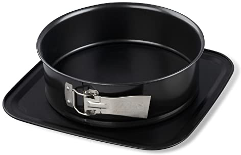 Zenker Bake, Click & Go 24er Springform – ⌀ 24 x 8 cm – Backform mit separat erhältlichem Deckel für den direkten Transport – Kuchenform zum Backen & Transportieren