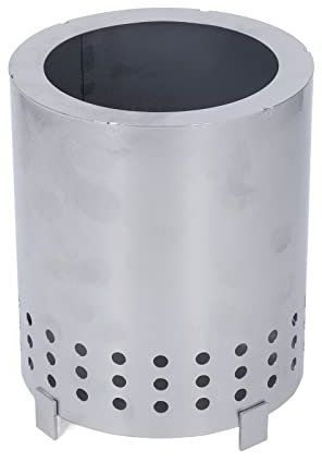 Bewinner Pozzo del Fuoco da Tavolo Senza Fumo, Braciere da Esterno Portatile, Mini Caminetti a Legna Personali, Caminetto da Giardino nel Patio del Cortile per Il Campeggio (d'Argento)