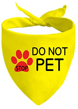 1 Stück Stop Dot Not Pet/Stop No Touch No Talk/Stop Do Not Distract Hundehalstuch (nicht gelb gepunktet)