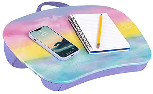LAPGEAR MyStyle 45321 Tragbarer Schoßschreibtisch mit Kissen – Sunset Watercolor – passend für Laptops bis zu 39,6 cm (15,6 Zoll)