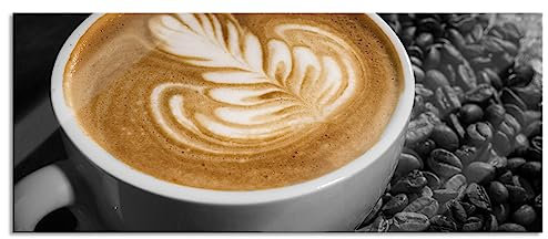 Pixxprint Glasbild Panorama, Wandbild aus Echtglas, Dekor auf Kaffee, 120x50 cm, inkl. Aufhängung und Abstandshalter
