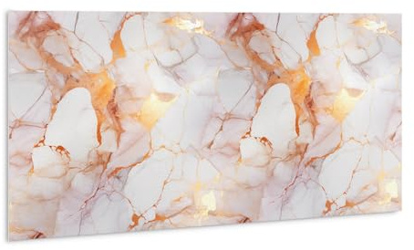 Tulup 100x50cm Imperméable Panneaux Muraux Salle de bains Adhesive PVC Autocollants pour la Cuisine - Marbre doré