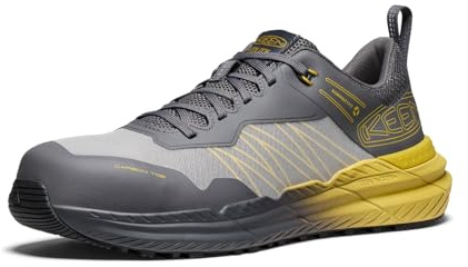 KEEN Utility Men's Speedworks Composite Toe Non Slip Breathable Durable Warehouse Work Shoes, Magnet/Black, 10 D